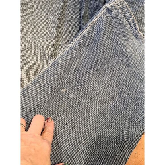 Moschino Jeans Blue Brass Peace Sign Button Fly Straight Leg 1990s | 29 ALTERED - Picture 10 of 11